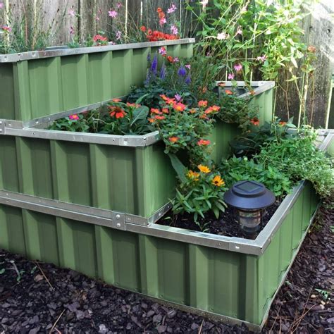 galvanized steel raised garden planter box|raised garden beds outdoor 8x4x2.